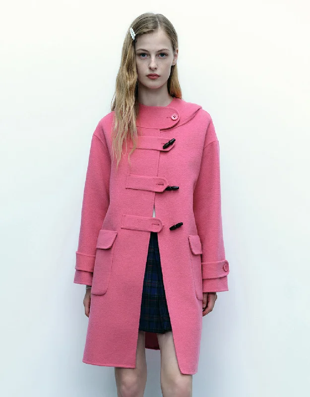 Straight Longline Woolen Coat
