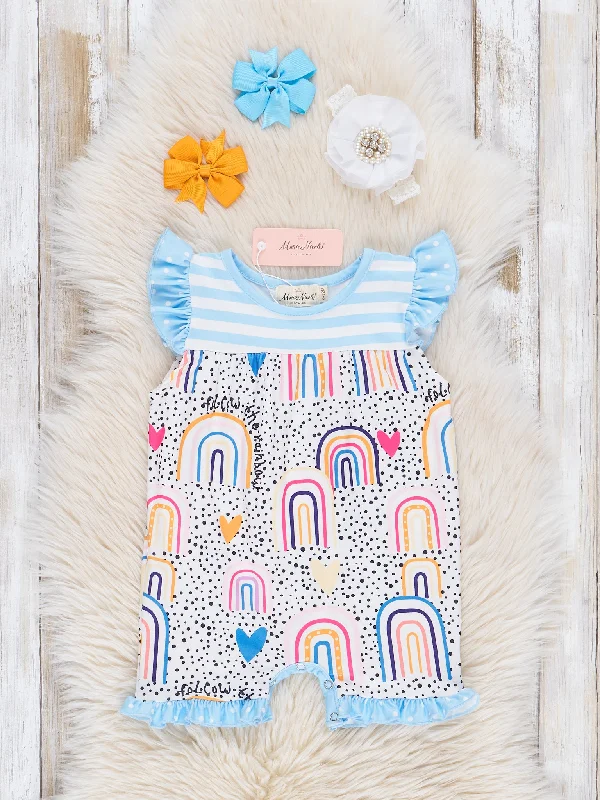 Rainbow Polka Dotted Romper