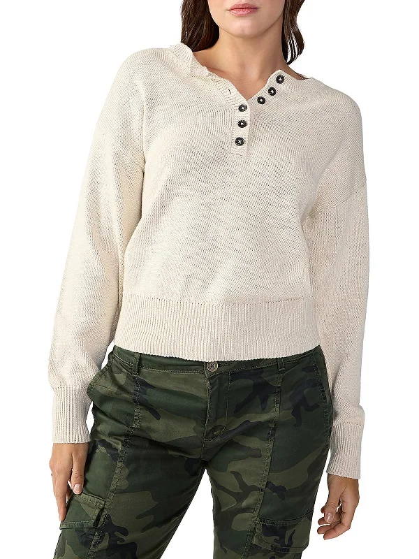 Womens Ribbed Trim Button Pullover Sweater Patagonia sweaters