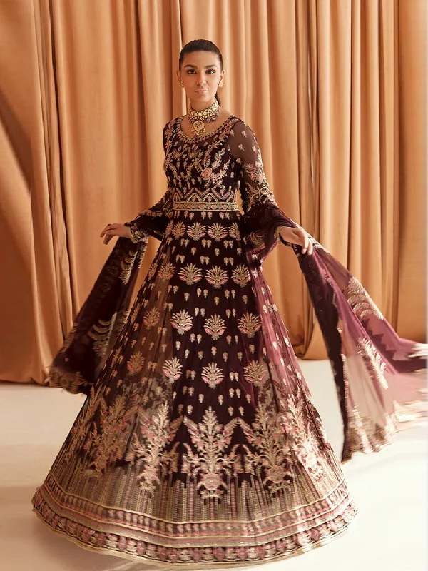 Embroidered Luxury Chiffon Floral Bridal Gown