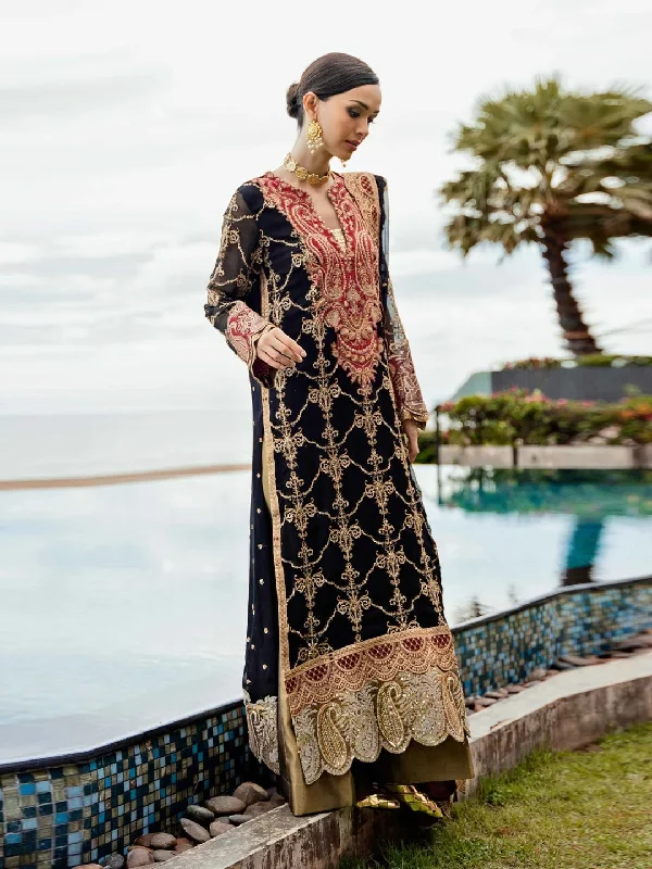 Luxe Embroidered Chiffon Sheer Wedding Dress