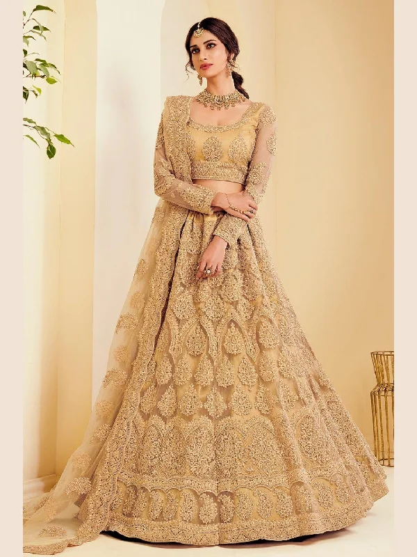 Silk & Net Embroidery Beautiful Bridal Gown
