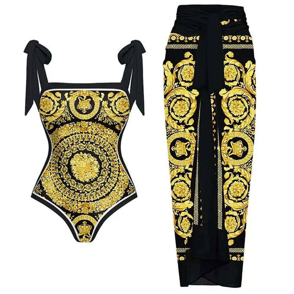 One Piece Swimsuit Skirt Woman Tie-Shoulde Bowknot Swimwear 2024 New Brazilian Beach Bathing Suit Summer Low-rise unclassified skirts