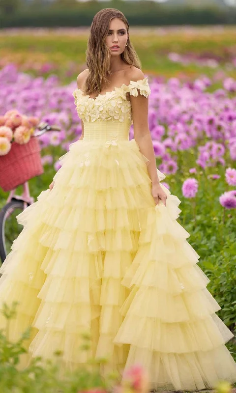Sherri Hill 56199 - Ruffle Tulle Ballgown Women's trendy party dresses sale