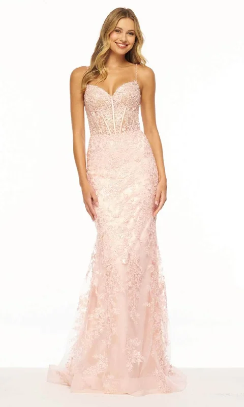 Sherri Hill 56252 - Lace Sheath Gown Tiered party dresses