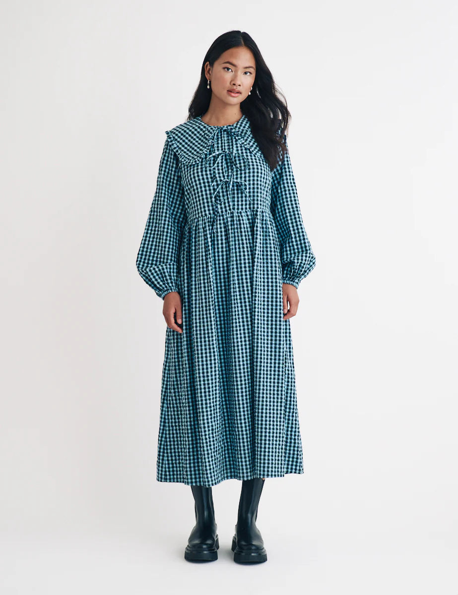Blaze Midi Dress Check Blue Best value midi dresses