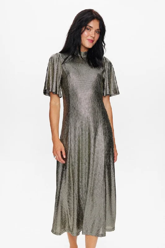 Simma Midi Dress Gold Budget-friendly midi dresses