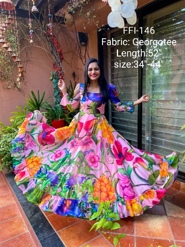 Floral indowestern dress beautiful dress Halter floral dresses