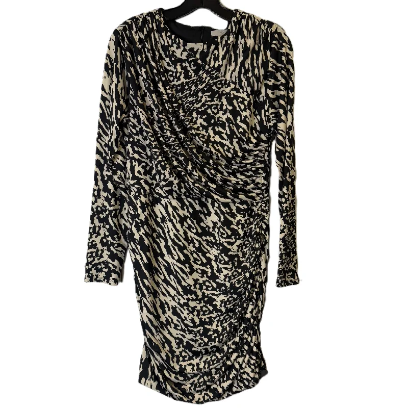 Dress Casual Short By H&m In Black & Cream, Size: 0 Wrap Mini Skirt